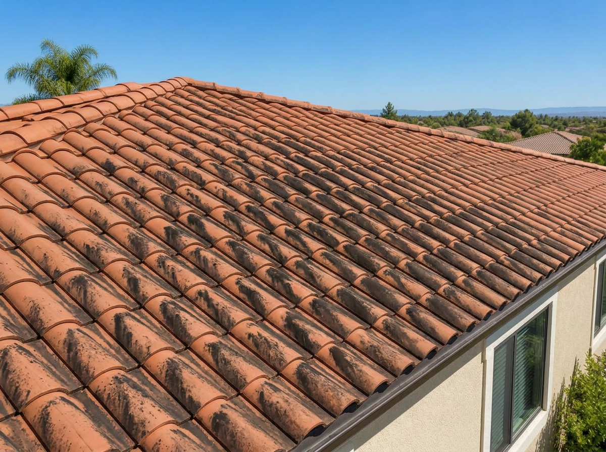 ROOF SOFT WASHING before cleaning